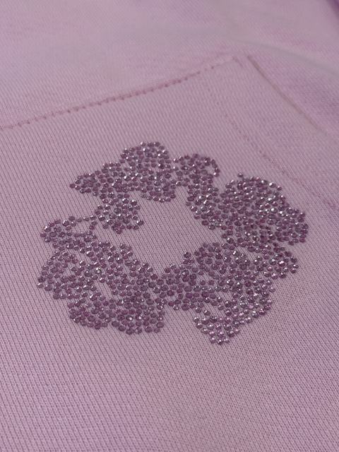 [1:1 TOP QUALITY] Denim Tears Pink Rhinestone Cotton Wreath Pullover Hoodie