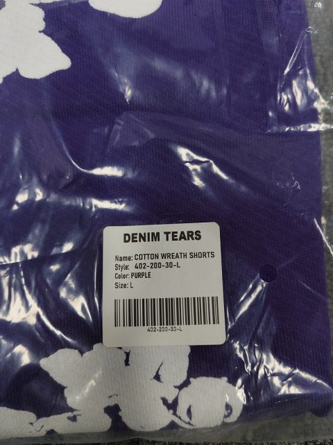 [1:1 Top Quality] Denim Tears Purple Cotton Wreath Shorts