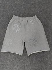 [1:1 Top Quality] Denim Tears Gray Rhinestone Cotton Wreath Shorts