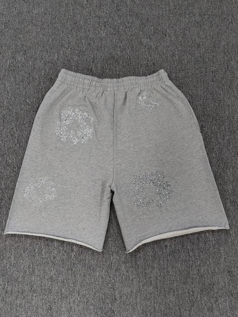 [1:1 Top Quality] Denim Tears Gray Rhinestone Cotton Wreath Shorts