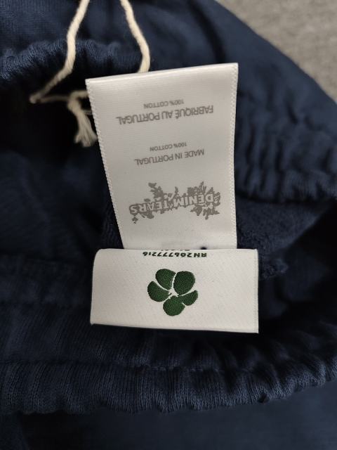 [1:1 Top Quality] Denim Tears Navy Cotton Wreath Straight Sweatpants