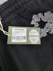 [1:1 Top Quality] Denim Tears Black Silver Rhinestone Cotton Wreath Joggers