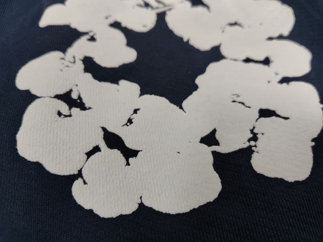 [1:1 Top Quality] Denim Tears Navy Cotton Wreath Straight Sweatpants