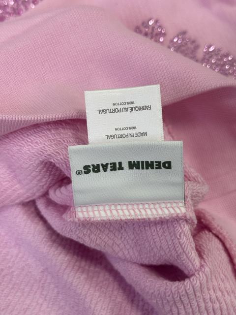 [1:1 TOP QUALITY] Denim Tears Pink Rhinestone Cotton Wreath Pullover Hoodie