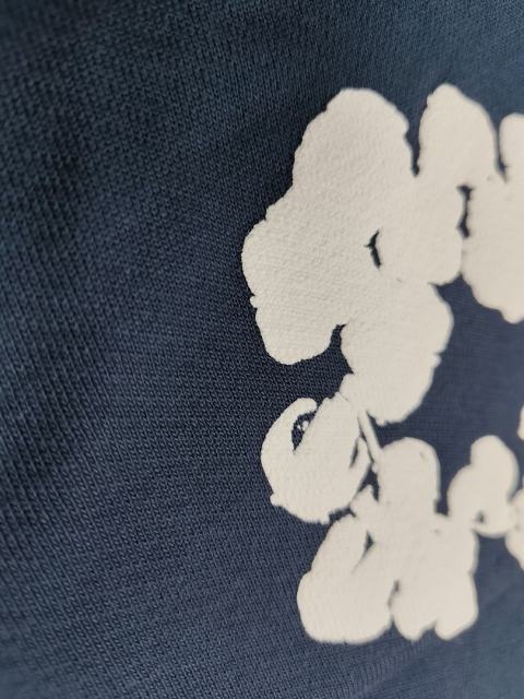 [1:1 Top Quality] Denim Tears Navy Cotton Wreath Jogger Sweatpants