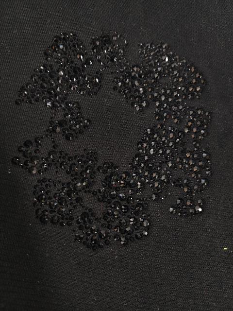 [1:1 Top Quality] Denim Tears Black Rhinestone Cotton Wreath Joggers