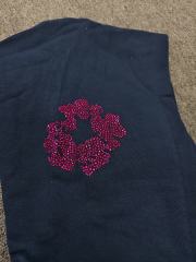 [1:1 TOP QUALITY] Denim Tears Navy Rhinestone Cotton Wreath Pullover Hoodie