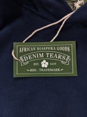 [1:1 TOP QUALITY] Denim Tears Navy Rhinestone Cotton Wreath Pullover Hoodie