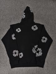 Denim Tears Rhinestone Zipped Hoodie Black