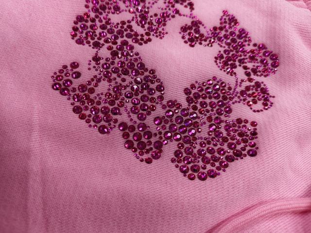 [1:1 Top Quality] Denim Tears Pink Rhinestone Cotton Wreath Shorts