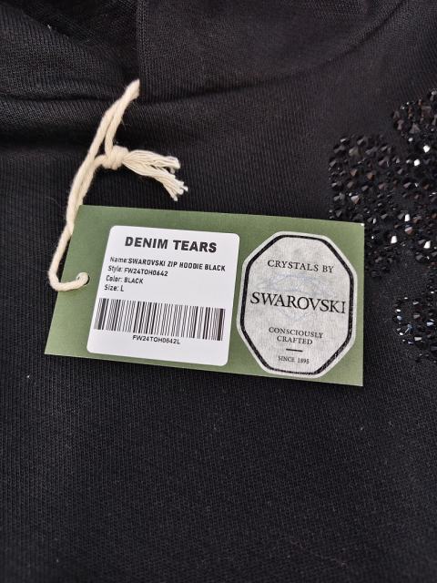 [1:1 Top Quality] Denim Tears Rhinestone Black Hoodie