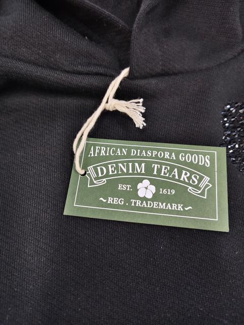 [1:1 Top Quality] Denim Tears Rhinestone Black Hoodie