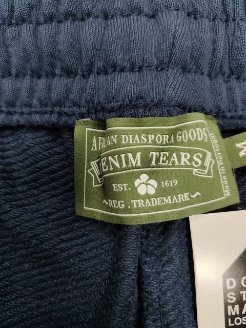 [1:1 Top Quality] Denim Tears Navy Cotton Wreath Jogger Sweatpants
