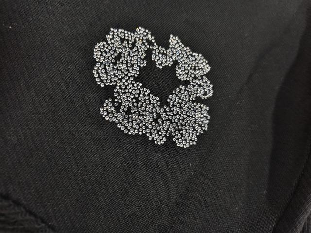 [1:1 Top Quality] Denim Tears Rhinestone Black Cotton Wreath Shorts