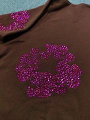[1:1 TOP QUALITY] Denim Tears Coffee Brown Hot Pink Rhinestone Cotton Wreath Pullover Hoodie