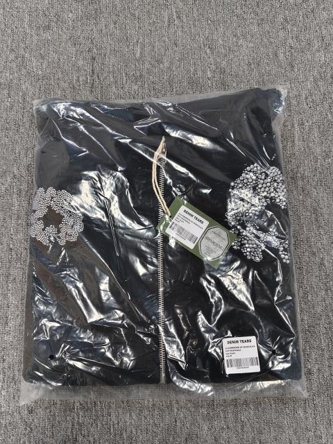 Denim Tears Rhinestone Zipped Hoodie Black