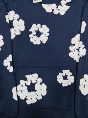 [1:1 TOP QUALITY] Denim Tears Navy Blue Foam Cotton Wreath Pullover Hoodie