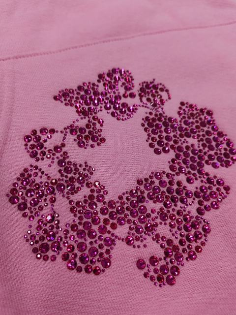 [1:1 TOP QUALITY] Denim Tears Pink Rhinestone Cotton Wreath Pullover Hoodie