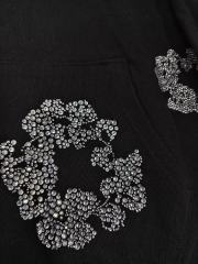 Denim Tears Rhinestone Zipped Hoodie Black