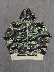 [1:1 TOP QUALITY] Denim Tears Tiger Stripe Camo Dark Brown Tone Cotton Wreath Full Zip Hooded Jacket