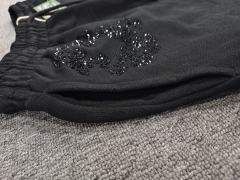 [1:1 Top Quality] Denim Tears Black Rhinestone Cotton Wreath Joggers