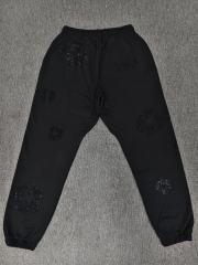 [1:1 Top Quality] Denim Tears Black Rhinestone Cotton Wreath Joggers