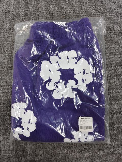[1:1 Top Quality] Denim Tears Purple Cotton Wreath Shorts