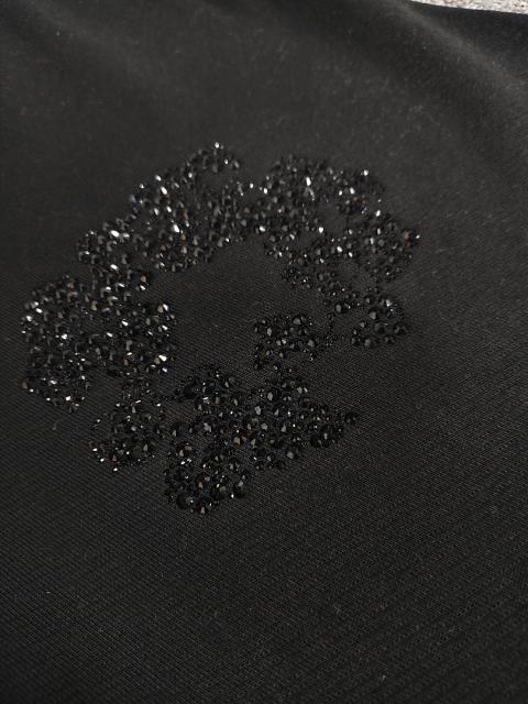 [1:1 Top Quality] Denim Tears Black Rhinestone Cotton Wreath Shorts