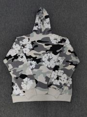 [1:1 TOP QUALITY] Denim Tears Grey Camo White Foam Cotton Wreath Full Zip Hooded Jacket