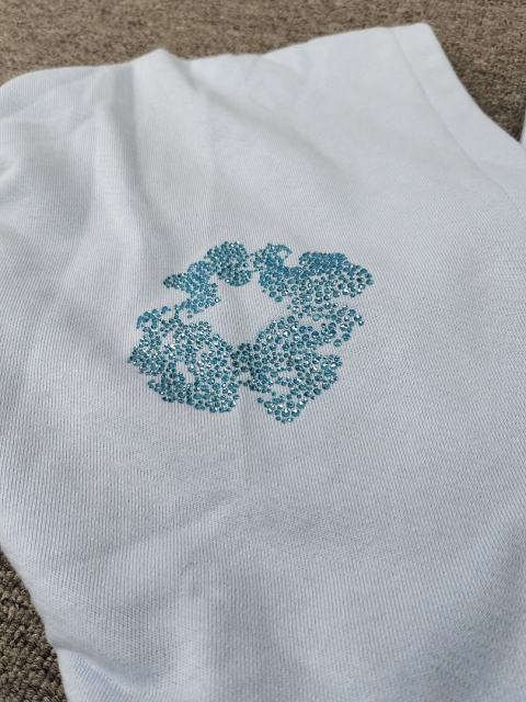 [1:1 TOP QUALITY] Denim Tears Blue Rhinestone Cotton Wreath Pullover Hoodie