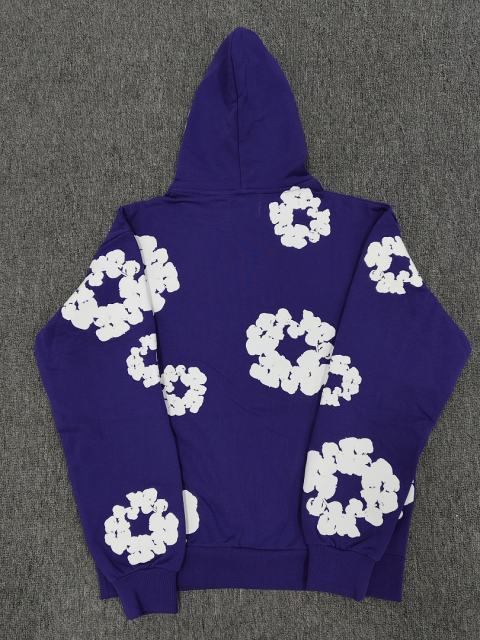 [1:1 TOP QUALITY] Denim Tears Purple Foam Cotton Wreath Pullover Hoodie