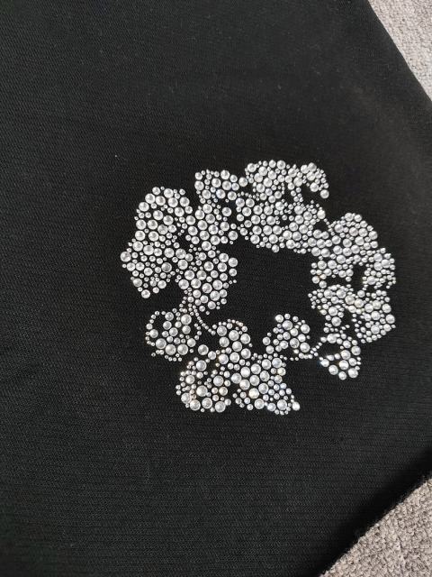 [1:1 Top Quality] Denim Tears Rhinestone Black Cotton Wreath Shorts