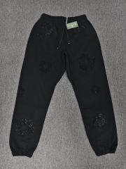 [1:1 Top Quality] Denim Tears Black Rhinestone Cotton Wreath Joggers