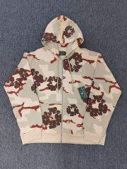 [1:1 TOP QUALITY] Denim Tears Desert Sand Camo Dark Brown Tone-On-Tone Foam Cotton Wreath Full Zip Hooded Jacket