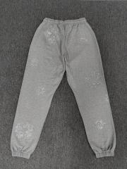 [1:1 Top Quality] Denim Tears Gray Silver Rhinestone Cotton Wreath Joggers