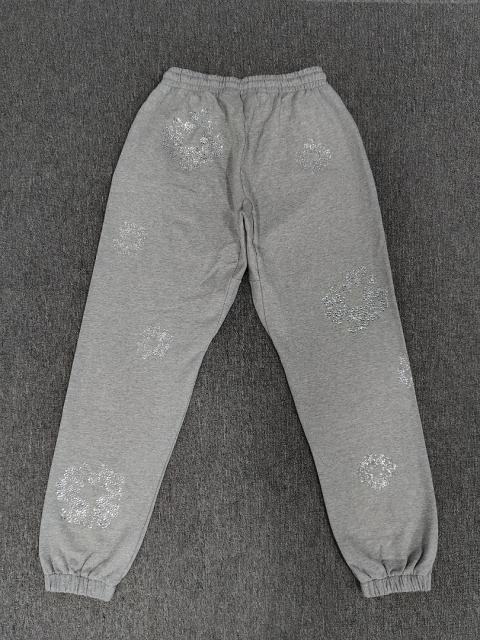 [1:1 Top Quality] Denim Tears Gray Silver Rhinestone Cotton Wreath Joggers