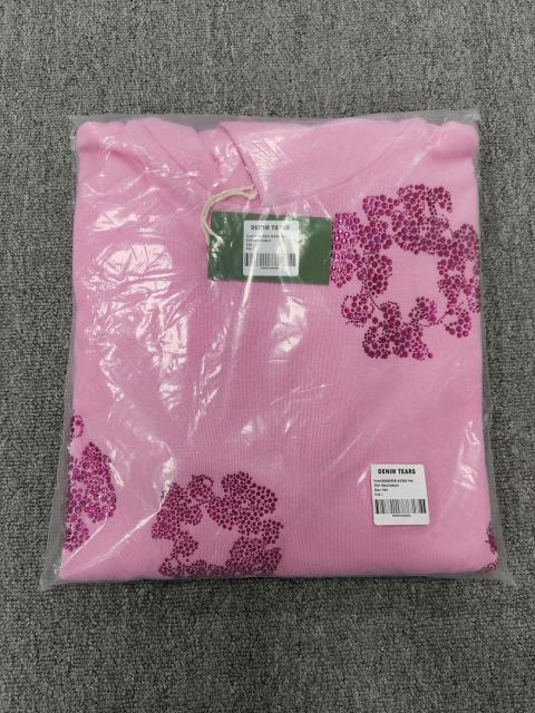 [1:1 TOP QUALITY] Denim Tears Pink Rhinestone Cotton Wreath Pullover Hoodie