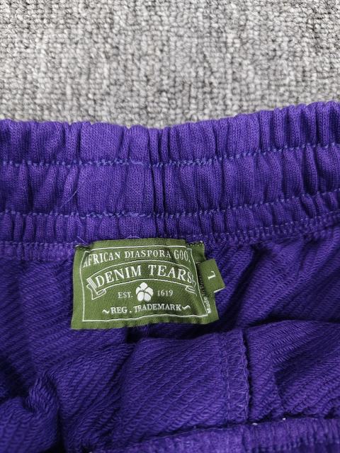 [1:1 Top Quality] Denim Tears Purple Cotton Wreath Shorts