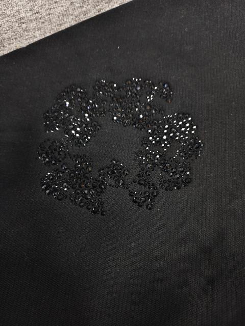[1:1 Top Quality] Denim Tears Black Rhinestone Cotton Wreath Joggers
