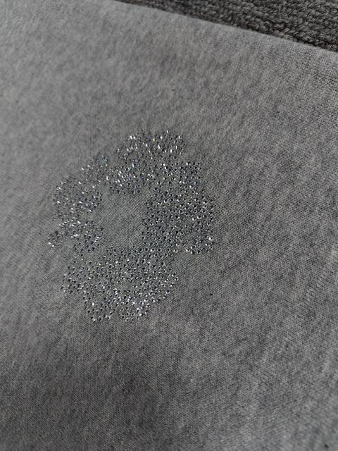 [1:1 Top Quality] Denim Tears Gray Silver Rhinestone Cotton Wreath Joggers