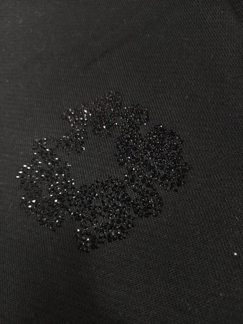 [1:1 Top Quality] Denim Tears Black Rhinestone Cotton Wreath Shorts