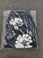 [1:1 Top Quality] Denim Tears Navy Cotton Wreath Shorts