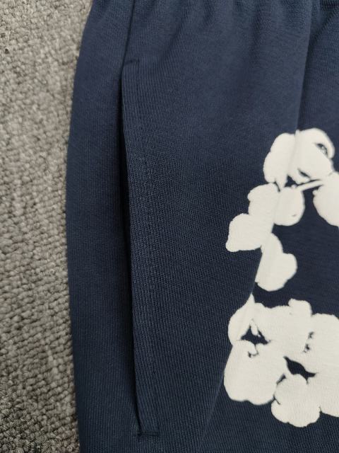 [1:1 Top Quality] Denim Tears Navy Cotton Wreath Jogger Sweatpants