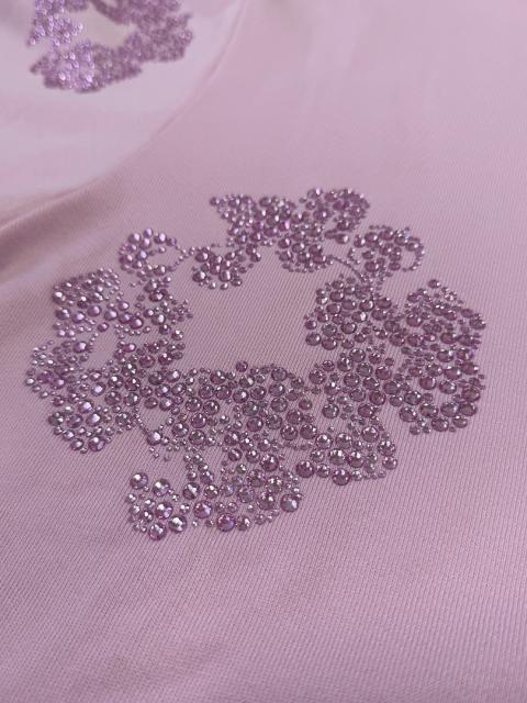 [1:1 TOP QUALITY] Denim Tears Pink Rhinestone Cotton Wreath Pullover Hoodie