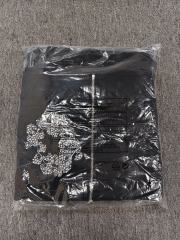 Denim Tears Rhinestone Zipped Hoodie Black