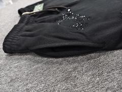 [1:1 Top Quality] Denim Tears Black Rhinestone Cotton Wreath Shorts