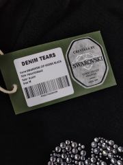 Denim Tears Rhinestone Zipped Hoodie Black