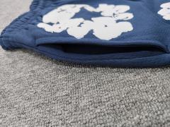 [1:1 Top Quality] Denim Tears Navy Cotton Wreath Shorts