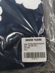[1:1 Top Quality] Denim Tears Navy Cotton Wreath Shorts