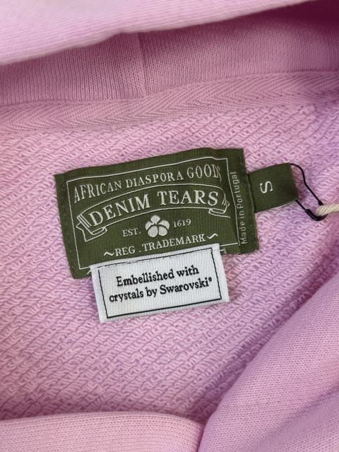 [1:1 TOP QUALITY] Denim Tears Pink Rhinestone Cotton Wreath Pullover Hoodie